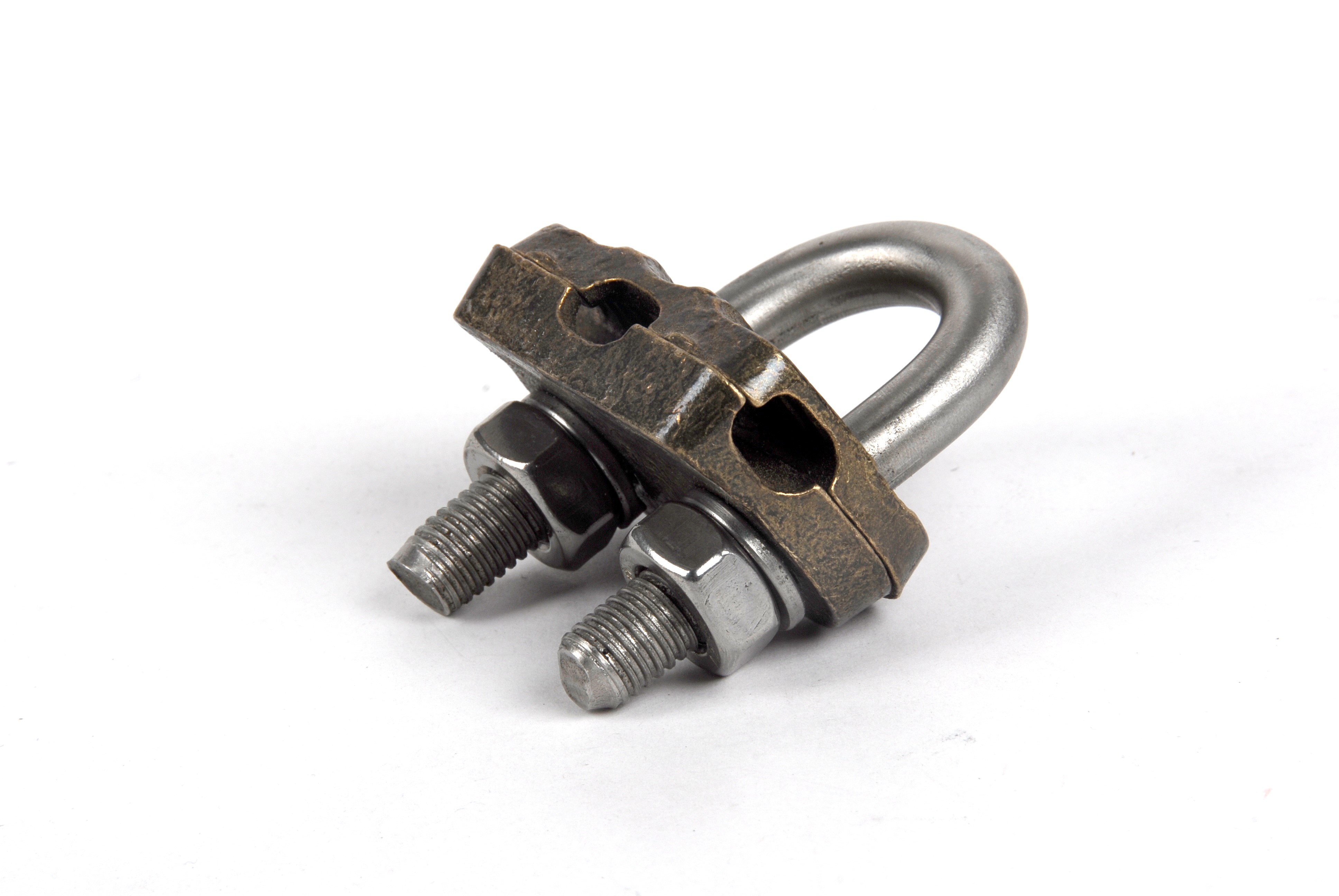 Abrazadera de latón de unión guia-cable M6